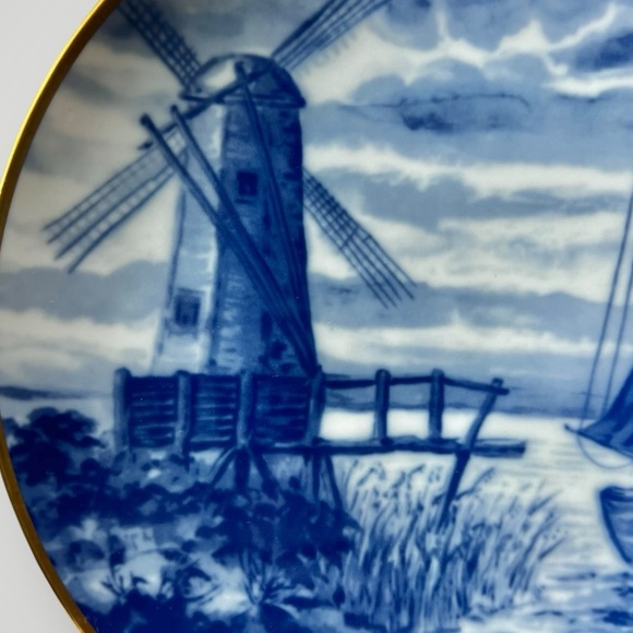 Vintage Wallendorfer Echt Kobalt 1764 Blue And White Collectors Plate Used - Picture 6 of 13